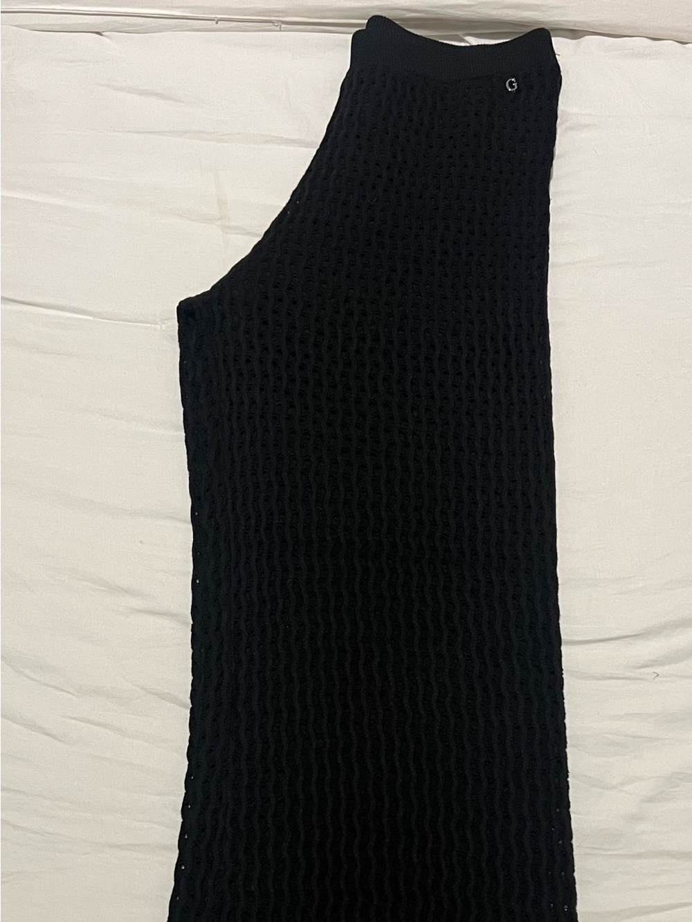 Guess Black Wide Leg Knit Pants